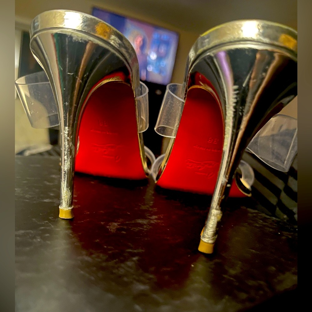 Authentic Christian Louboutin Clear Strap Heels - Picture 5 of 17